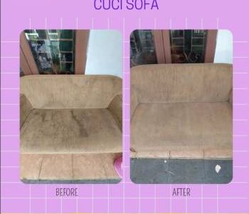 cara bersihkan sofa beludru